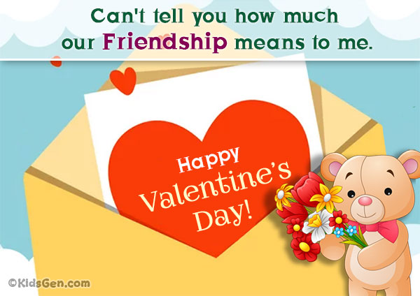 Happy Valentine's Day Friendship card for WhatsApp and Facebook