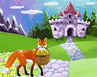 Little fox going to king's palace