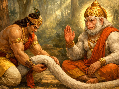 Bhima Meets Hanuman - A Powerful Encounter from the Mahabharata