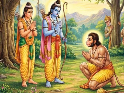 Hanuman met Rama