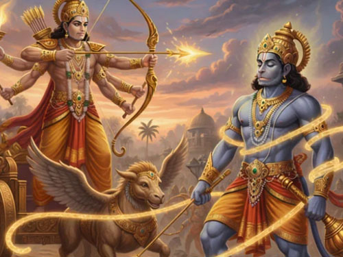 Hanuman Meets Meghnad: A Tale of Valor and Devotion