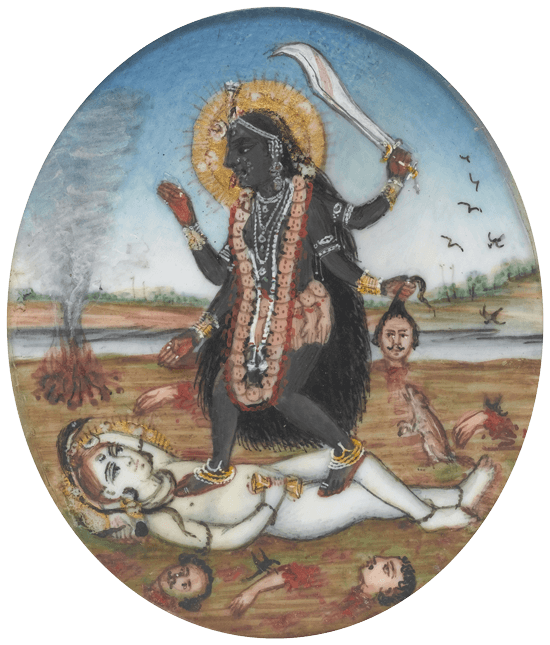 The creation of Goddess Kali from Goddess Durga