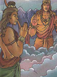Lord Indra grant wishes to Lord Rama