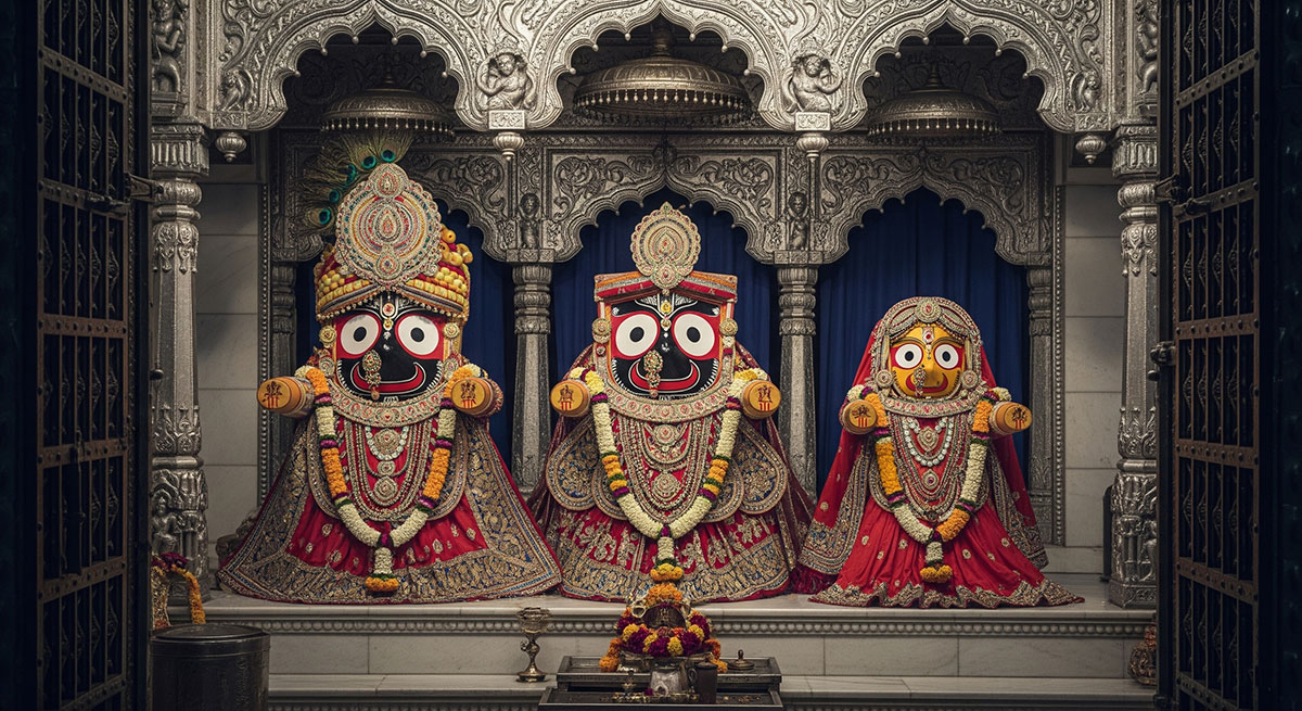 Lord Jagannath with Balabhadra and Subhadra