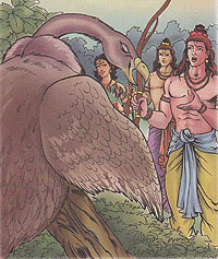 Jatayu narrating his story to Lord Rama