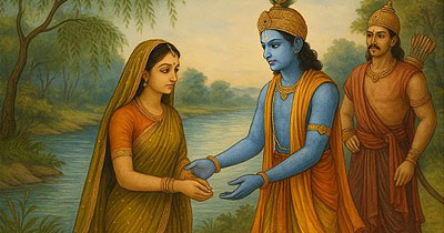 Krishna and Kalindi