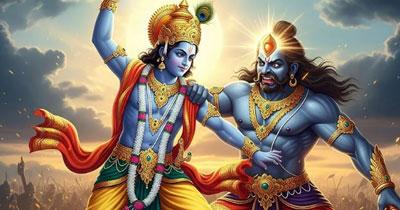 Krishna and Sankhasura