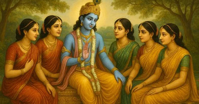 Krishna Marries Five Queens