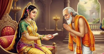 Rukmini Sends Message to Krishna