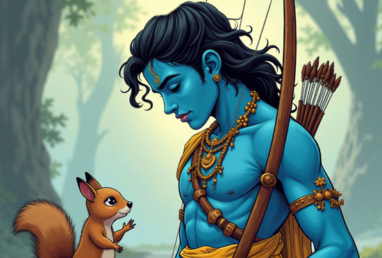 Story from Ramayana - Lord Rama and Squirrel