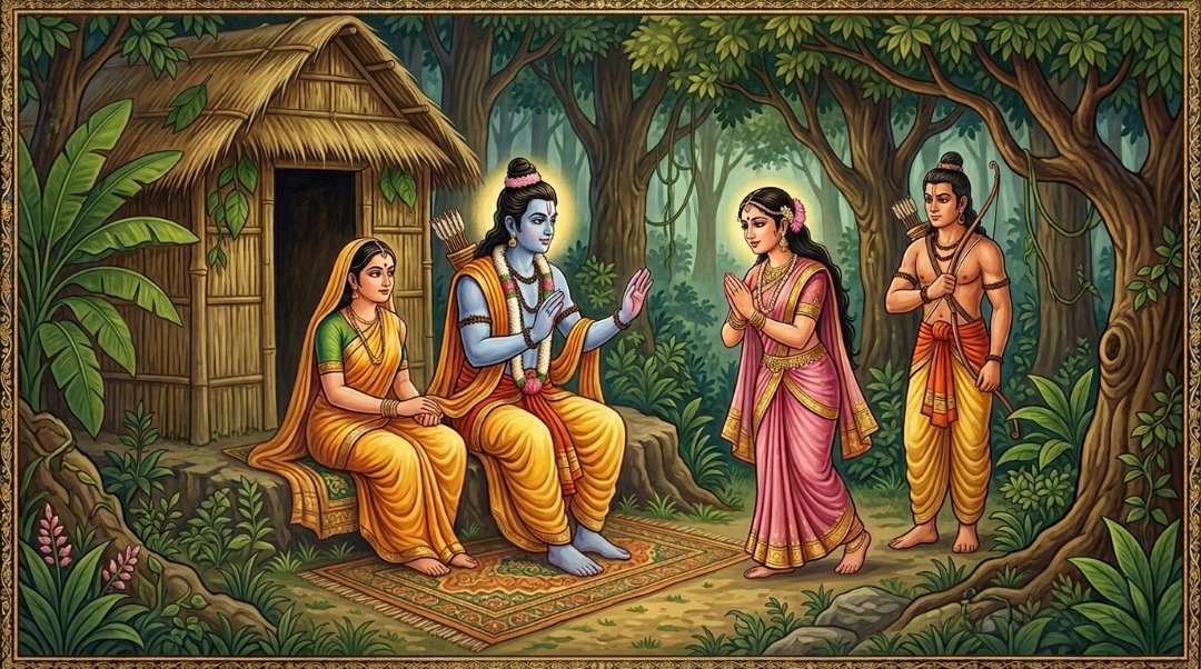 Shurpanakha proposes Lord Rama infront of Mata Sita and Laxmana