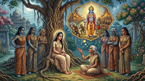 Sita and rakshasis