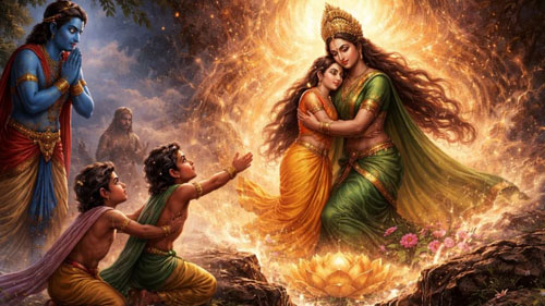 The Earth Shelters Sita - The Final Act of Sita's Exile