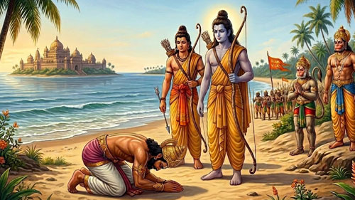 Vibhishana Meets Rama: A Tale of Loyalty and Wisdom