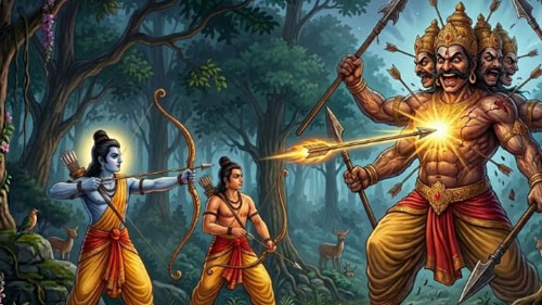 Viradha and Rama: An Epic Tale of Courage and Redemption