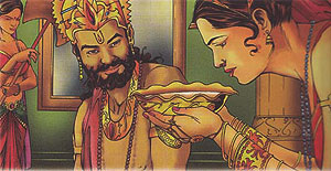 King Dasaratha performing yagna