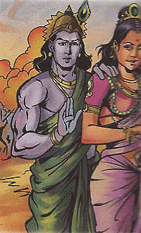 Krishna and Rukmini