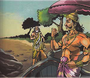Sage Shakti cursing king Kalmashapada