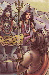 Shiva, Parvati and Sage Agastya