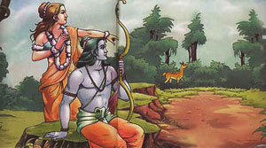 Sita asking Rama to catch the golden deer