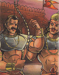 The royal competition between Pandavas and Kauravs