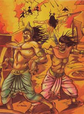 The war between Kaurava and Pandava