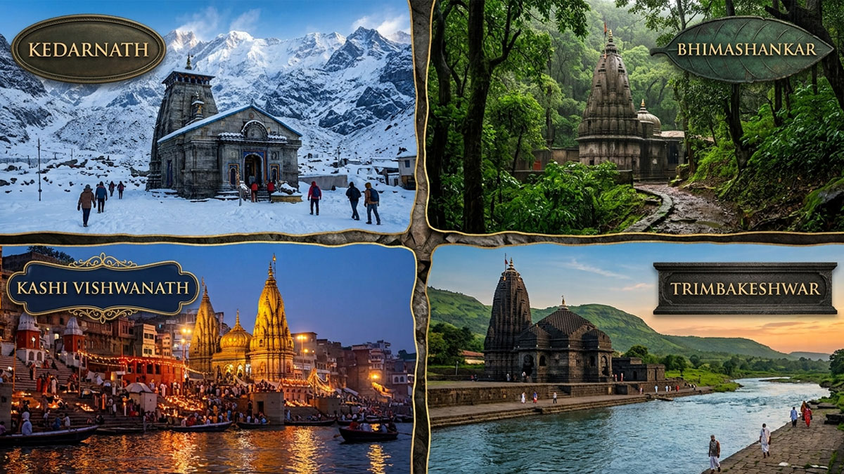 Kedarnath Bhimashankar Kashi Vishwanath and Trimbakeshwar temples
