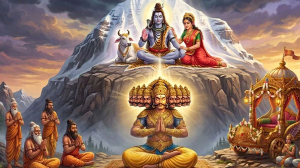 The Humbling of Ravana at Mount Kailash - the Shiva Purana story