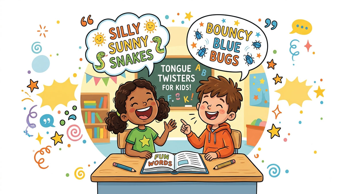 Tongue Twisters for Kids educational illustration