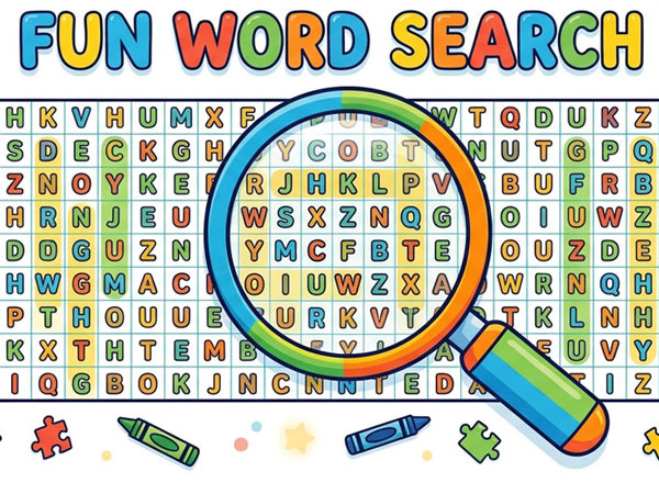 Word search puzzle for Kids