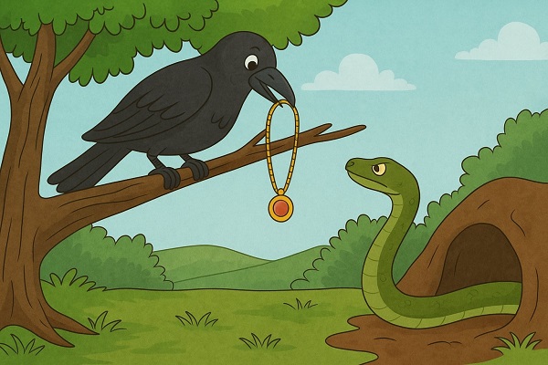 The Crow and the Snake - Clever Fable with Wise Moral