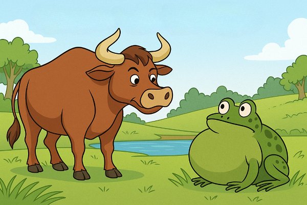 The Ox and the Frog - Classic Fable & Moral Lesson