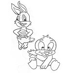 Bunny and Daffy Duck