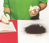examining the soil particles