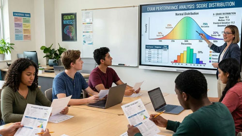 Analysis of Exam Scores – Standard Deviation for Class Performance Comparison