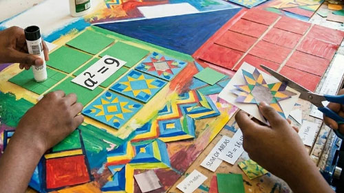 Pythagorean Theorem in Art illustration