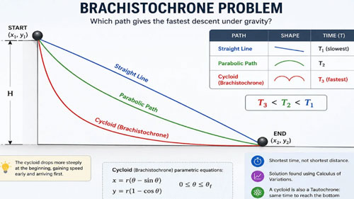 The Brachistochrone Curve – Fastest Descent Through Cycloid Geometry