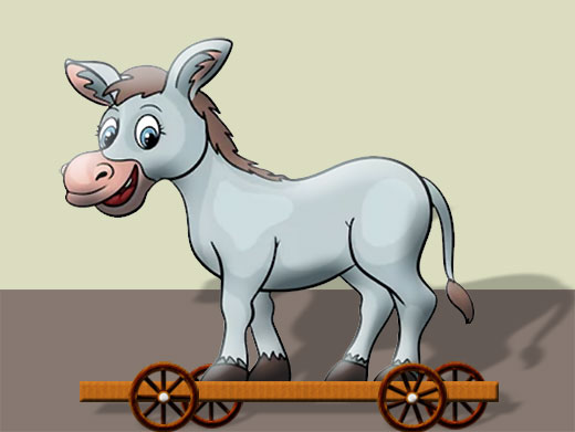 The Donkey On Wheels - A short story for kids
