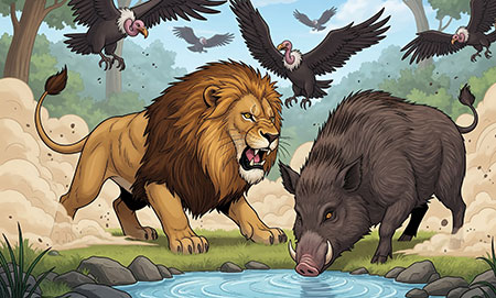 Food For The Vultures - an animal story for kids