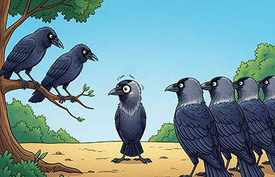 The Big-Headed Jackdaw - animal story