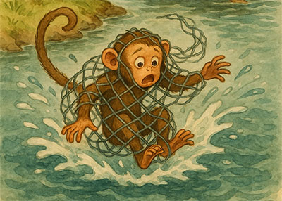 The Meddlesome Monkey - animal story