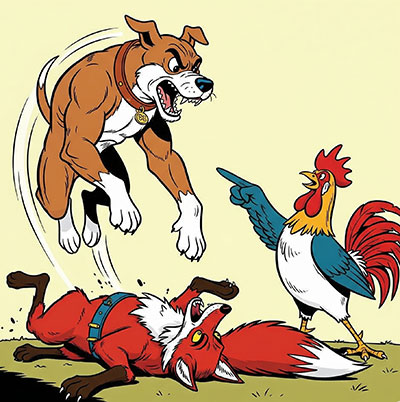 The Wicked Fox Gets a Nasty Shock - animal story