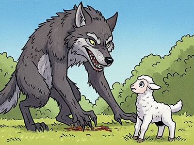 There's No Stopping A Hungry Wolf - an animal based story for kids