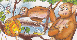 Cheenu monkey harassing smal and week animals