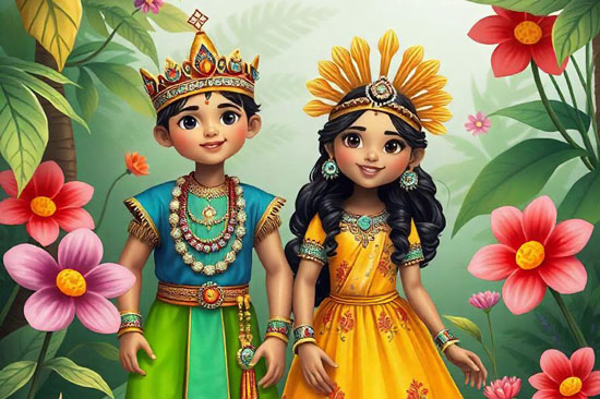 Betal Pachisi - Tale 1 - Prince Bajra-mukut & Princess Padmavati