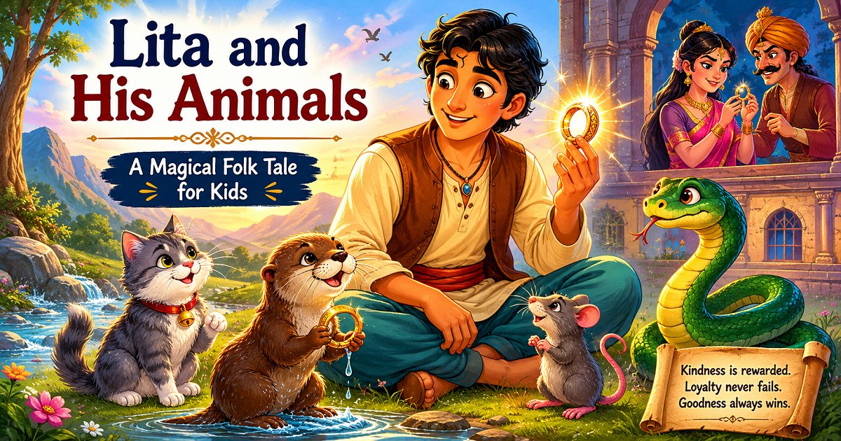 Lita receives help from his loyal animal friends in this magical folk tale adventure.