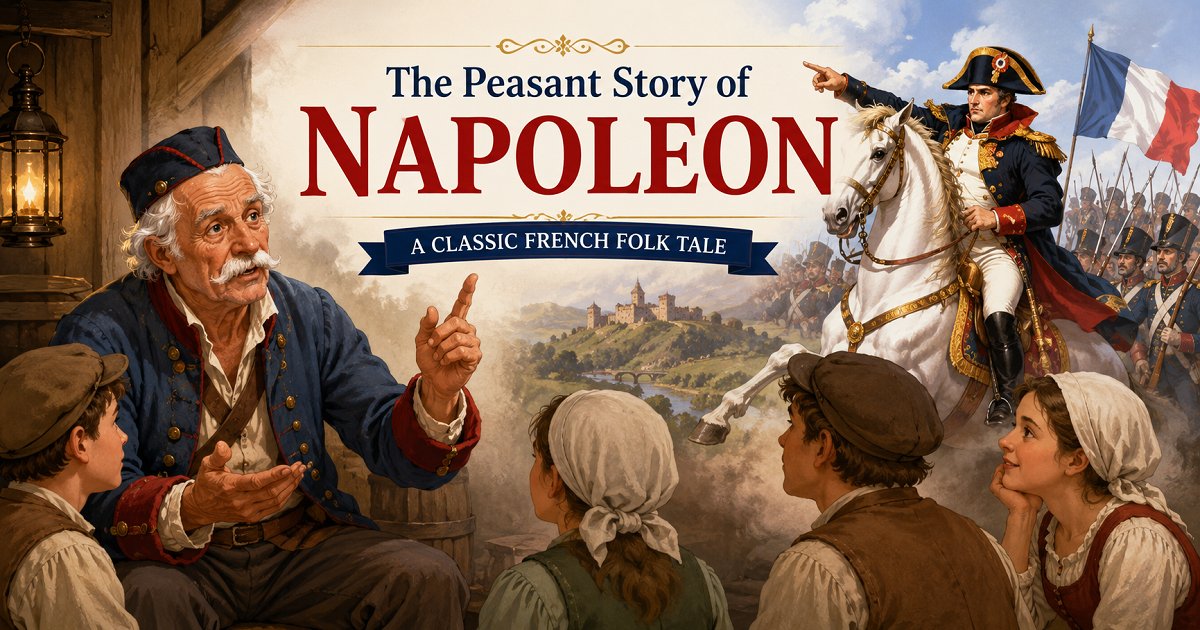 An old veteran shares the legendary adventures of Napoleon, blending history and folklore into an unforgettable tale.