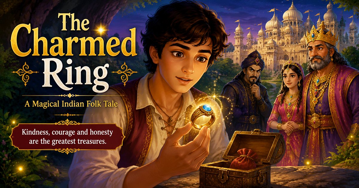 The young hero discovers the magical charmed ring in this enchanting folk tale for children.