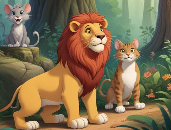 Hitopadesha Tales - The Lion, the Mouse, and the Cat