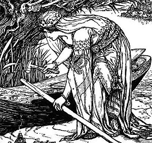 The queen puts a poisoned nail into the oar